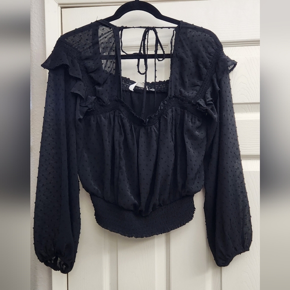 Black cropped top size M - Picture 2 of 6